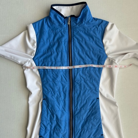 Peter Millar Women’s Blue White Hybrid Full Zip Performance Jacket XS - Picture 6 of 12
